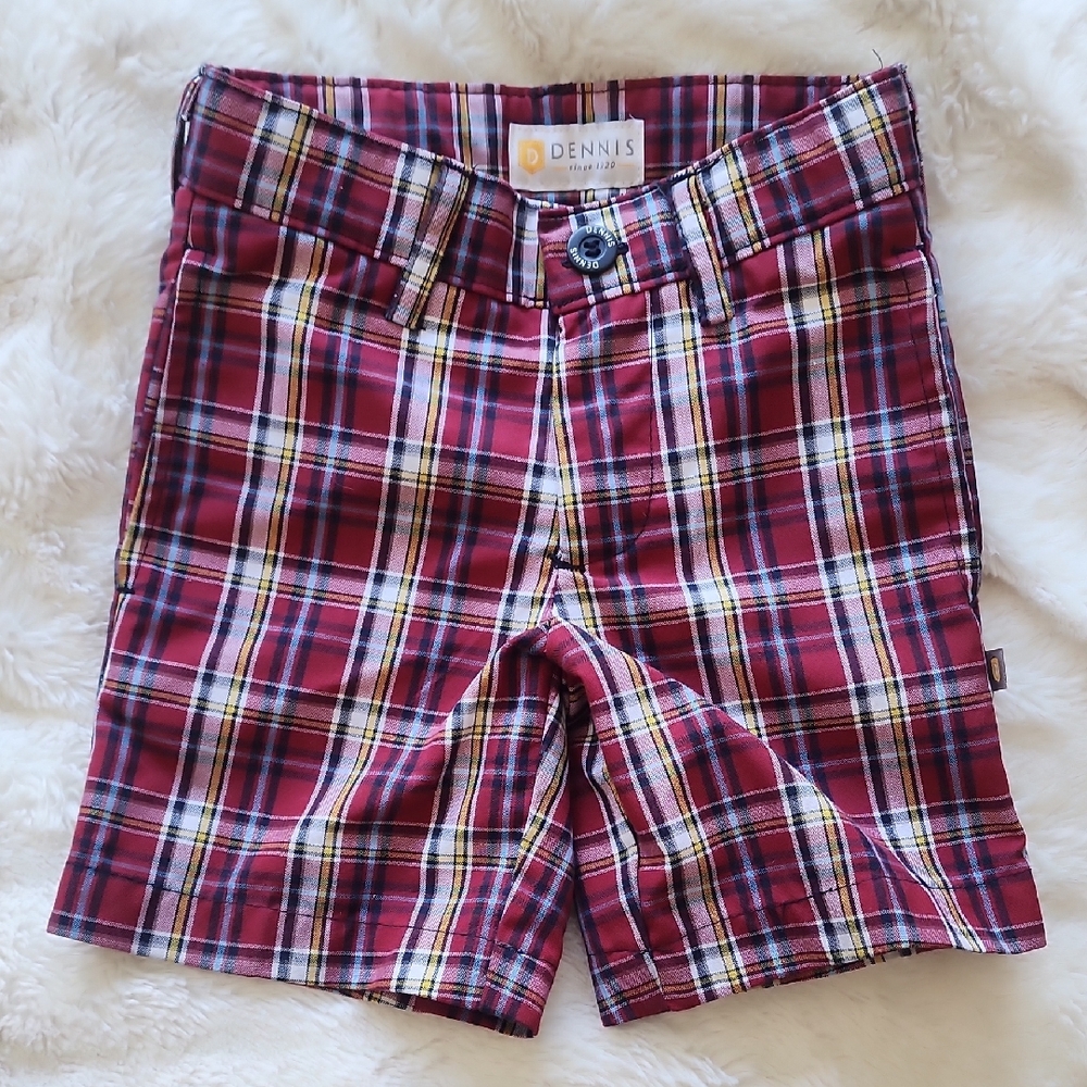 Stratford Uniform Maroon Plaid Shorts Size S5 Slim